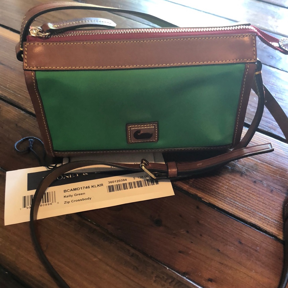Dooney & Bourke Zip Crossbody in Kelly Green